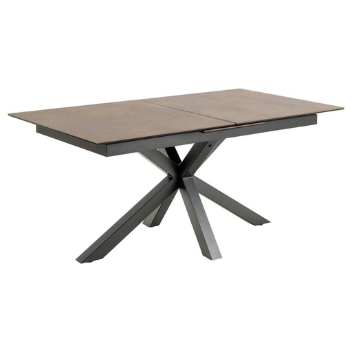 Heaven étkezőasztal, kerámia / fekete láb, 168-210x90x76 cm